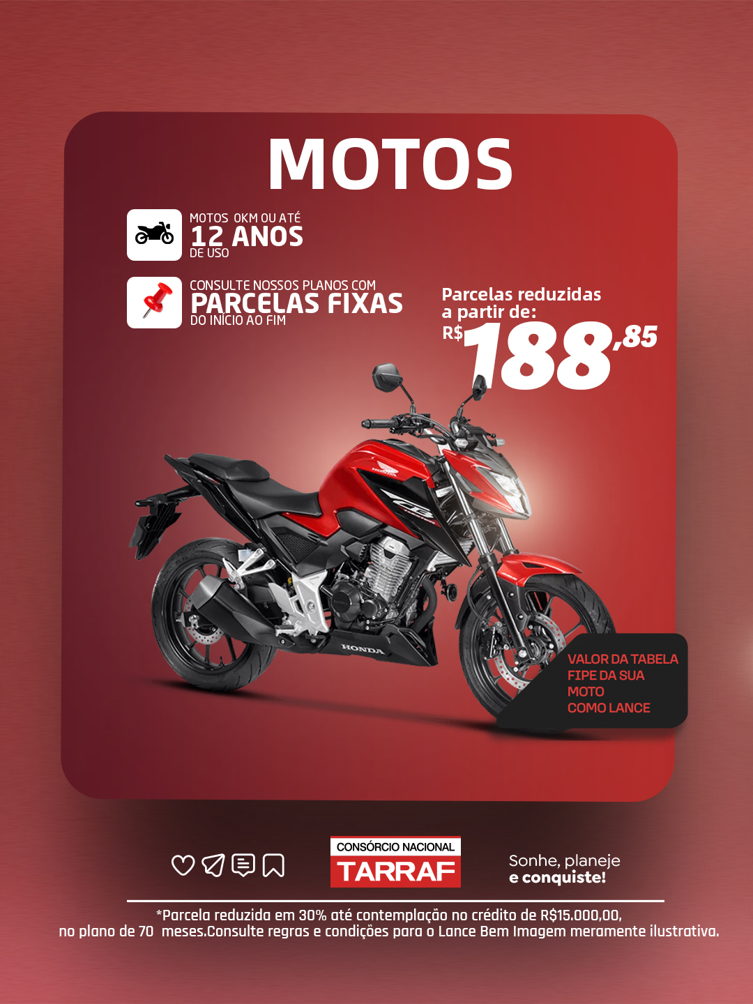 Consórcio para motos